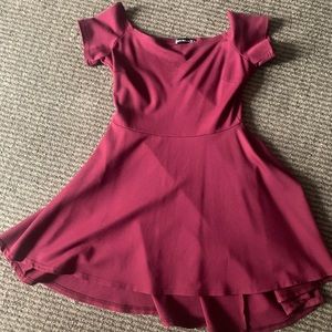 Maroon skater dress